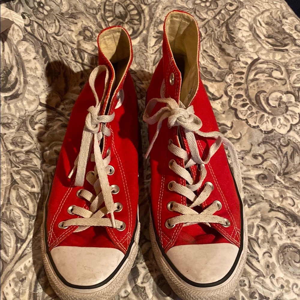 Converse Red Canvas High-Tops